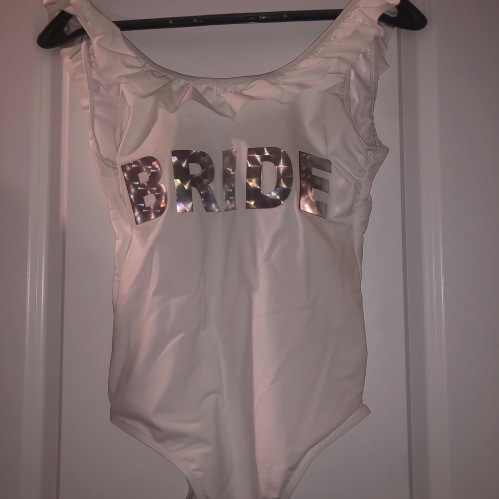 White bride swimsuit